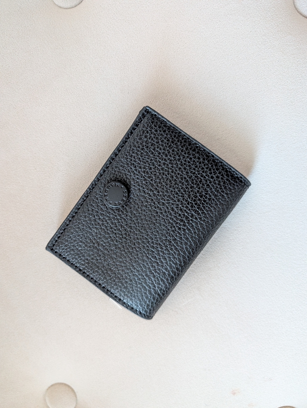 Steve Madden Black Leather Accordion Wallet